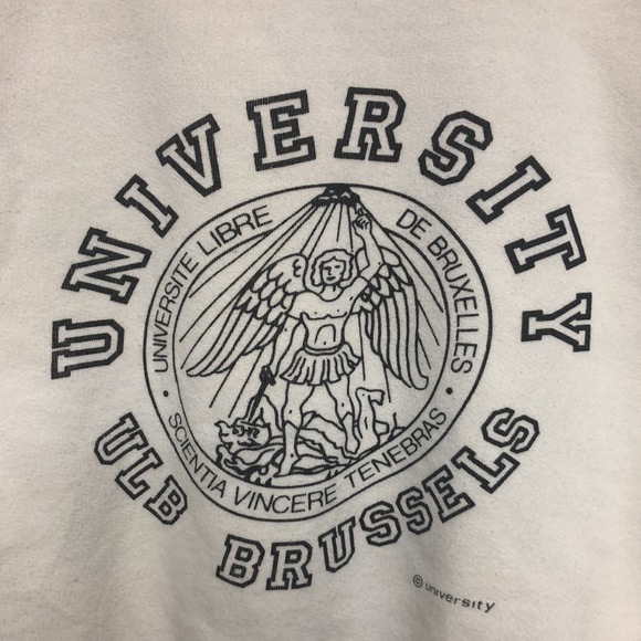 VINTAGE University ULB Brussels Crewneck sweatshirt - Picture 2 of 12